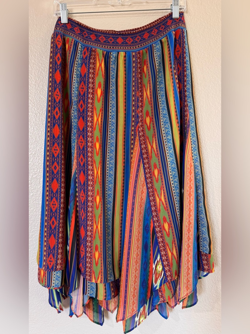 Soft Surroundings Fantasia Carnival Boho Skirt Handkerchief Sz M